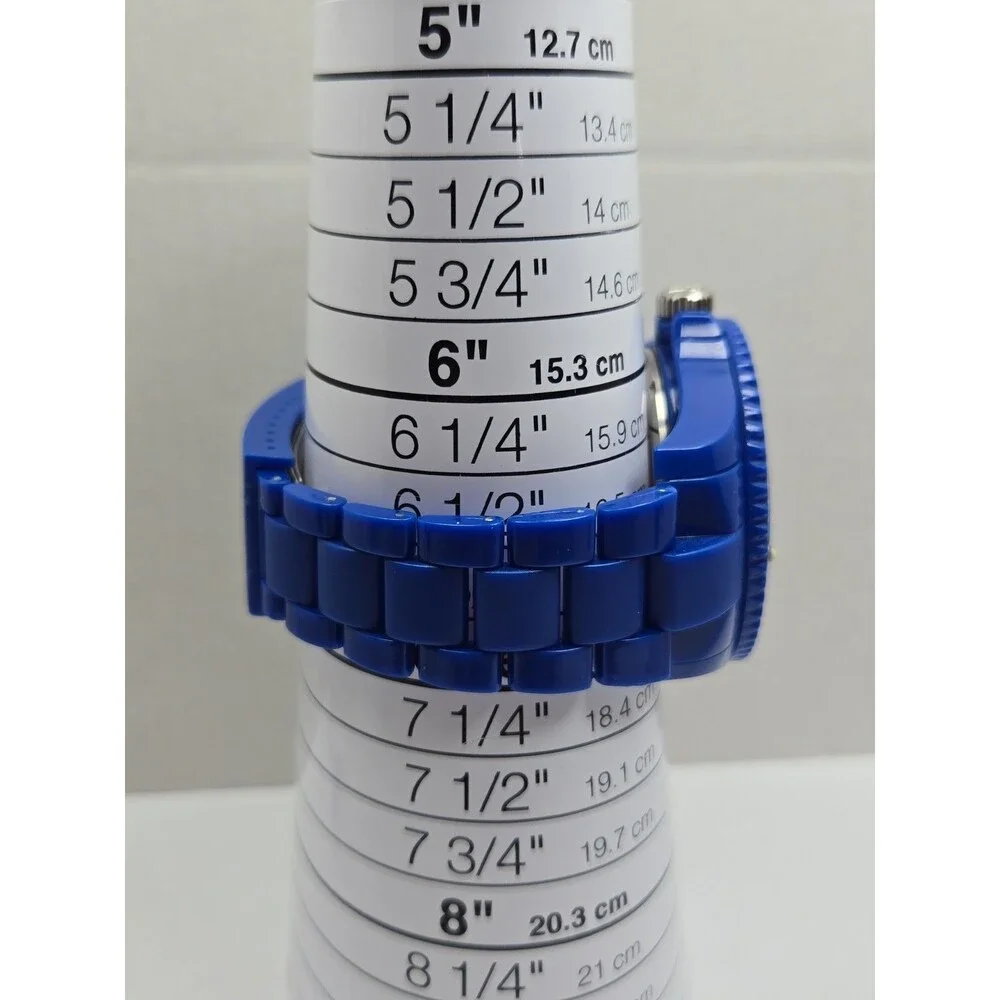 Mens Ice Watch Classic Solid Big Blue 46mm Rotating Bezel Watch New Battery